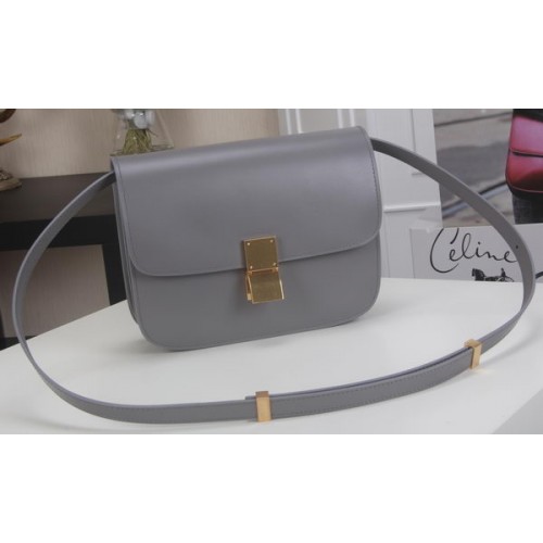 Celine Classic Box Flap Bag Kalfsleer C3369 Grijs