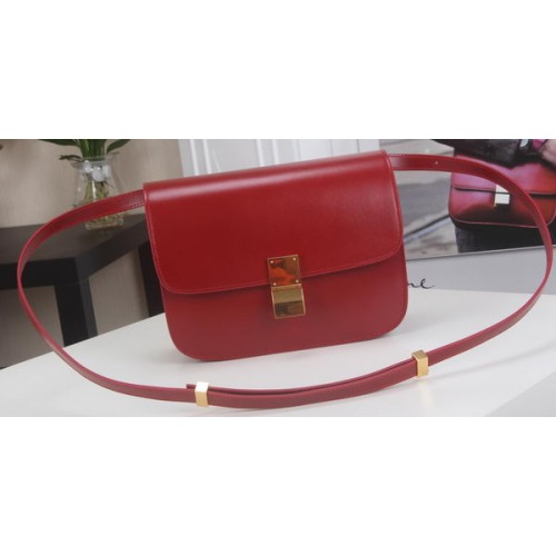Celine Classic Box Flap Bag Kalfsleer C3369 Rood