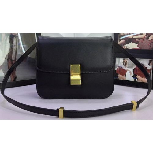 Celine Classic Box Flap Bag Kalfsleer C88008 Zwart