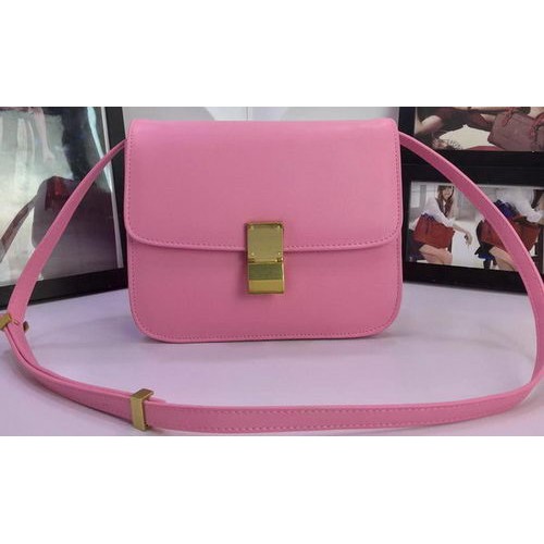 Celine Classic Box Flap Bag Kalfsleer C88008 Roze