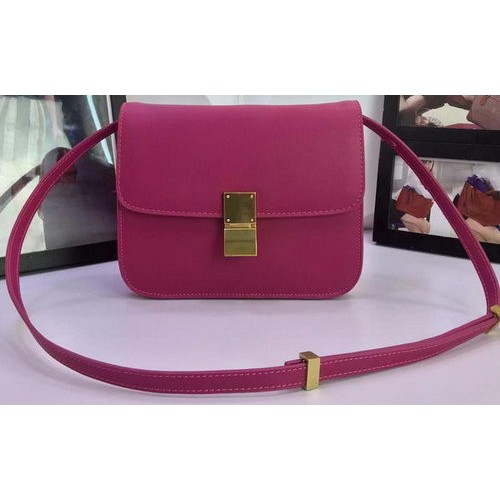 Celine Classic Box Flap Bag Kalfsleer C88008 Rosy