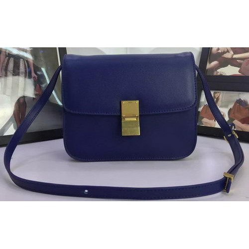 Celine Classic Box Flap Bag Kalfsleer C88008 Royal