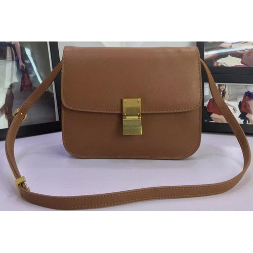 Celine Classic Box Flap Bag Kalfsleer C88008 Tarwe