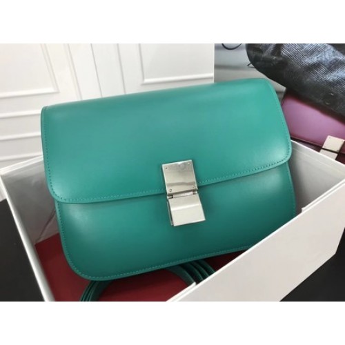 Celine Classic Box Flap Bag Origineel Kalfsleer 3378 Blauw