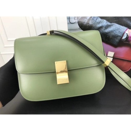Celine Classic Box Flap Bag Origineel Kalfsleer 3378 Groen