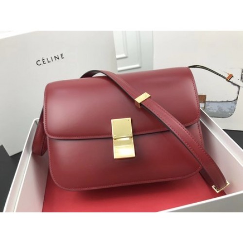 Celine Classic Box Flap Bag Origineel Kalfsleer 3378 Rood