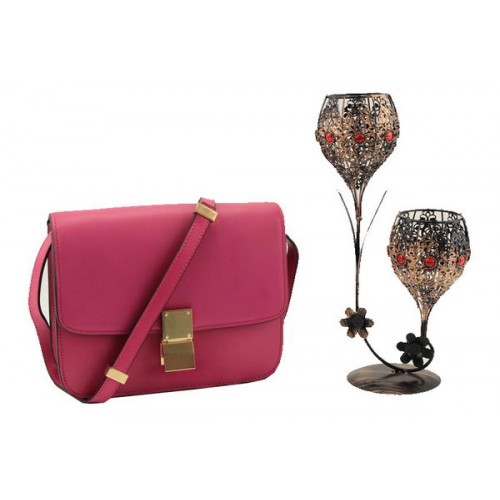 Celine Classic Box Small Flap Bag Glad leer 11042 Rose