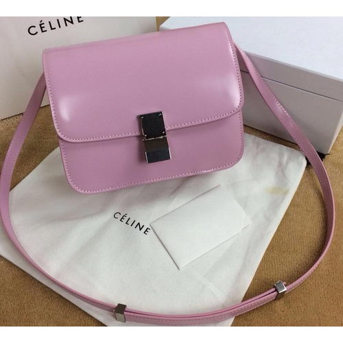 Celine Classic Box Small Flap Bag Glad leer C11042 Lichtroze