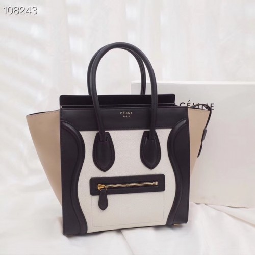 Celine Bagage Boston Tote Bags Alle Kalfsleer C0189-2