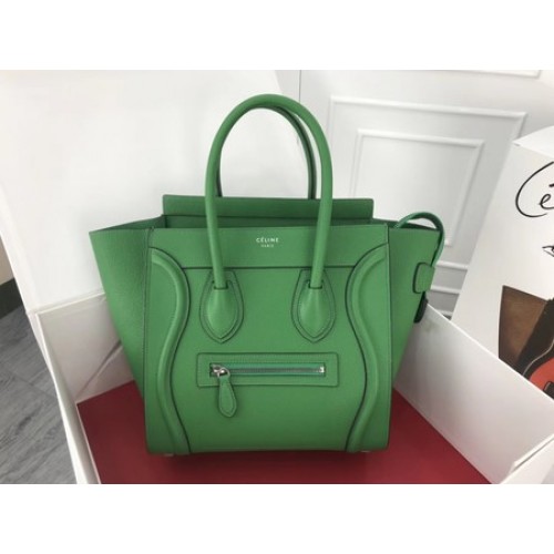 Celine Bagage Micro Draagtas Origineel Leer CLY33081M Groen