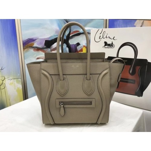 Celine Bagage Micro Draagtas Origineel Leer CLY33081M Khaki