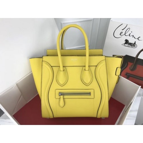 Celine Bagage Micro Draagtas Origineel Leer CLY33081M Citroen