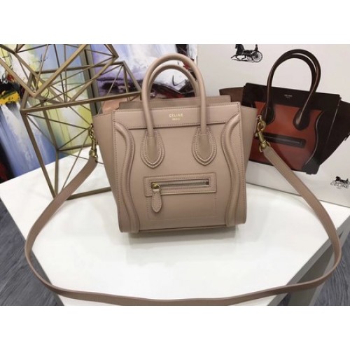 Celine Bagage Nano Draagtas Origineel Leer CC3560 Abrikoos