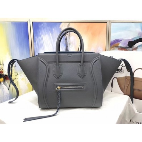 Celine Luggage Phantom Tote Bag Kalfsleer CT3372 Diepgrijs