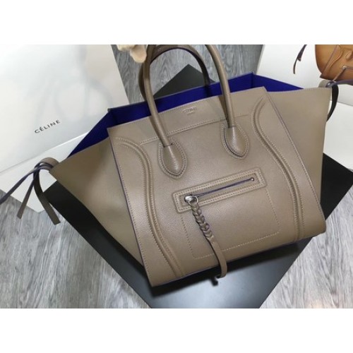 Celine Luggage Phantom Tote Bag Kalfsleer CT3372 Grijs&Blauw
