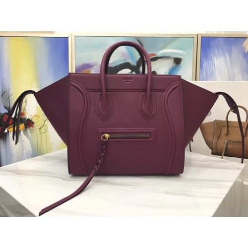 Celine Luggage Phantom Tote Bag Kalfsleer CT3372 Wijnrood