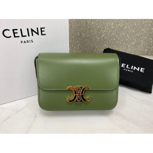 Celine MINI CLASSIC BAG IN BOX KALFSHEER CL01503 groen