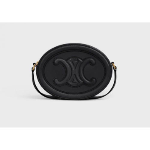 Celine OVALE TAS CUIR TRIOMPHE IN GLAD KALFSLEER 198603 ZWART