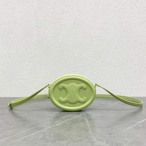 Celine OVALE TAS CUIR TRIOMPHE IN GLAD KALFSLEER 198603 groen