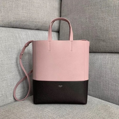 Celine Original Leren CABAS Tas 189813 Roze & Zwart