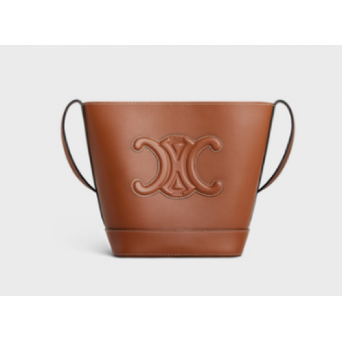 Celine KLEINE EMMER CUIR TRIOMPHE IN GLAD KALFSLEER 198243 TAN