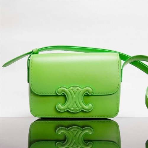 Celine TEEN CLASSIC BAG IN BOX CALFSLEER 199223 groen
