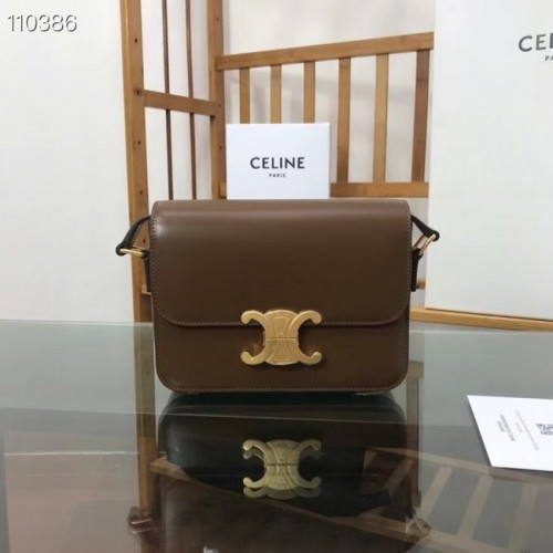 Celine TEEN TRIOMPHE TAS IN GLANZEND KALFSHEER MINERAAL 188423 Kaki