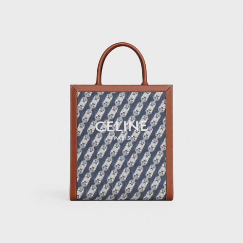Celine TEEN TRIOMPHE TAS IN TRIOMPHE CANVAS EN KALFSLEER 192082 BLAUW