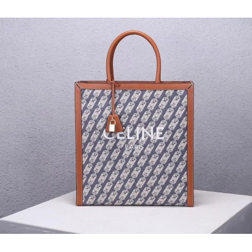 Celine TEEN TRIOMPHE TAS IN TRIOMPHE CANVAS EN KALFSLEER CL90402 BLAUW