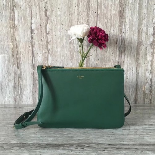 Celine mini Trio Crossbody Messenger Bag C55420 Groen