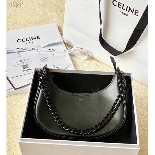 Celine MEDIUM AVA KETTING VAN GLAD KALFSLEER 199583 ZWART