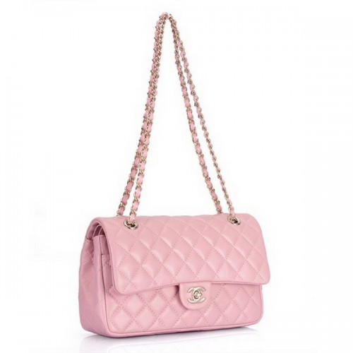 Chanel 2.55 Classic Series Flap Bag Roze Leer 1112