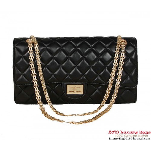 Chanel 1113 Classic Flap Bag Zwart Schapenvacht Goud