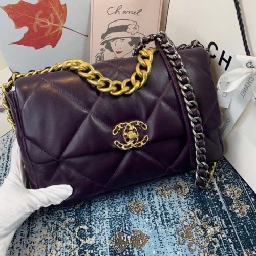 Chanel 19 flap bag AS1161 dieppaars