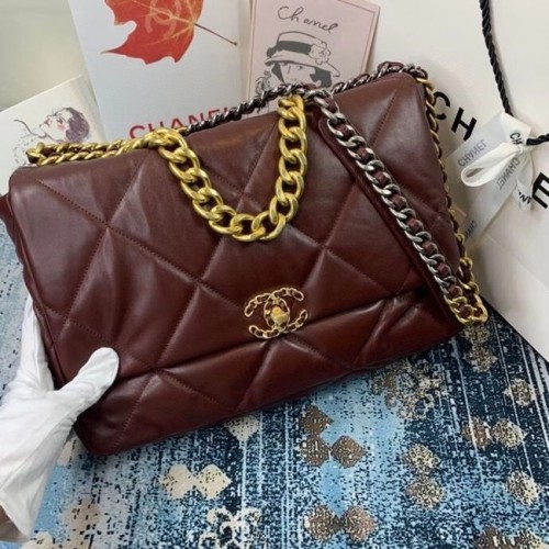 Chanel 19 flap bag AS1162 Bourgondië
