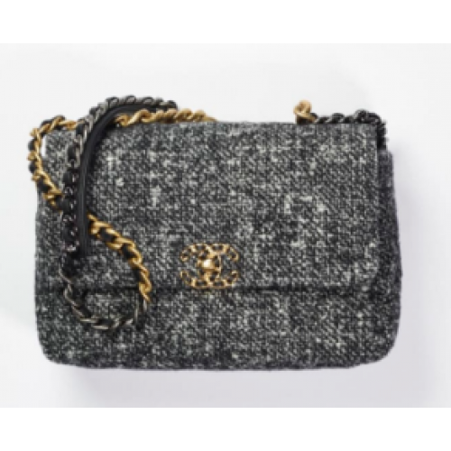 Chanel 19 kleptas Tweed AS1160 zwart