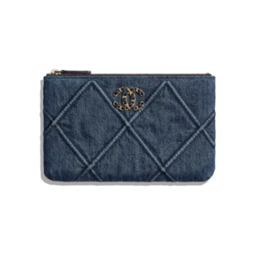 Chanel 19 kleine handbagage AP1059 blauw