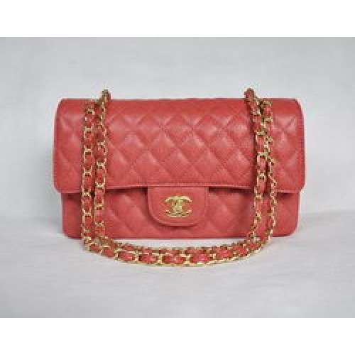Chanel 2.55 gewatteerde kleptas 1112 rood met gouden hardware