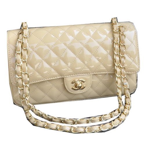 Chanel 2.55 Serie Tas Abrikoos Schapenleer Leer CHA1112 Goud
