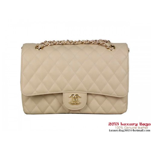 Chanel 2.55 Serie Klassieke Flap Bag Originele Cannage Patronen Leer Abrikoos