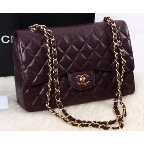 Chanel 2.55 Serie Flap Bag Origineel Cannage Patroon Leer A1112 Burgundy