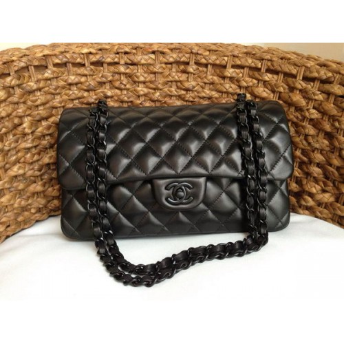 Chanel 2.55 Serie Flap Bag Origineel Lamsleer A1112 Zwart
