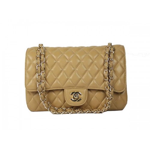 Chanel 2.55 Series Lambskin Flap Bag A1112 Abrikoos Goud