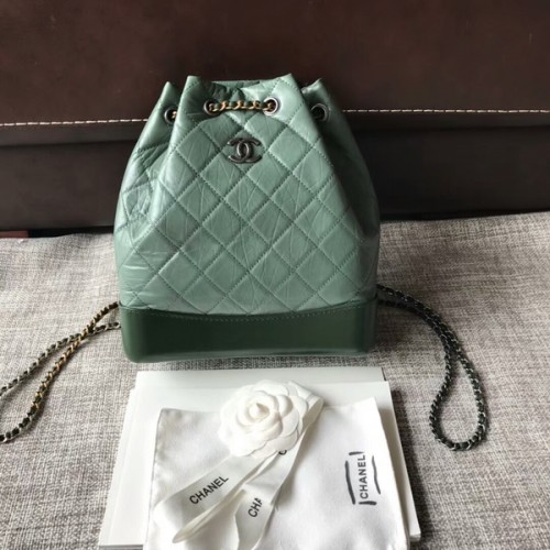Chanel 2018 originele kalfsleren rugzak 81229 groen