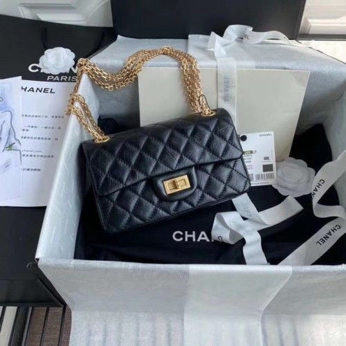 Chanel 2.55 Kalfsleren Flap Bag A37586 zwart