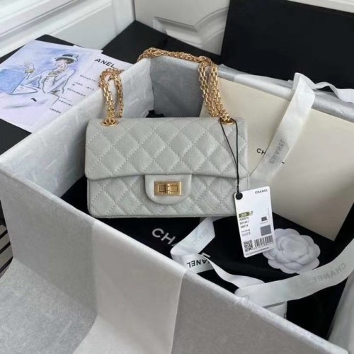 Chanel 2.55 Kalfsleren Flap Bag A37586 lichtgrijs