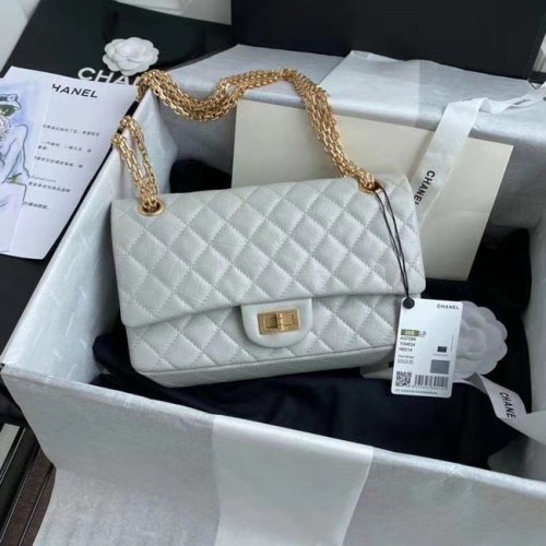Chanel 2.55 Kalfsleren Flap Bag A37586 lichtgrijs