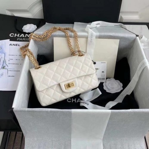 Chanel 2.55 Kalfsleren Flap Bag A37586 wit