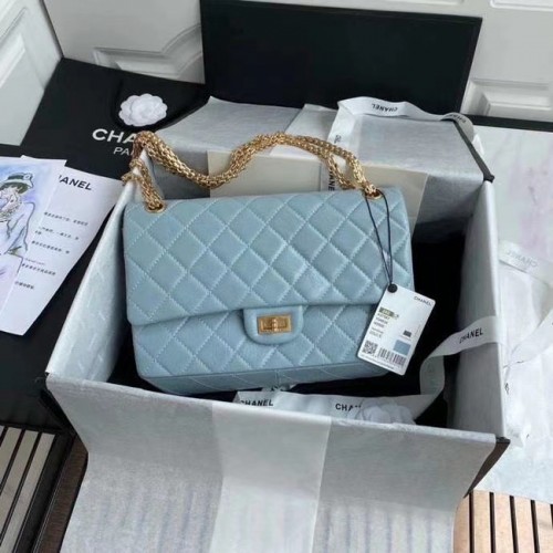 Chanel 2.55 Flap Bag van kalfsleer A37587 hemelsblauw