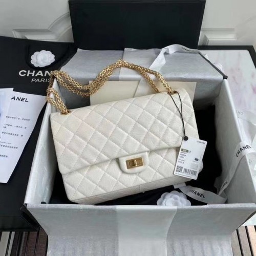 Chanel 2.55 Kalfsleren Flap Bag A37587 wit